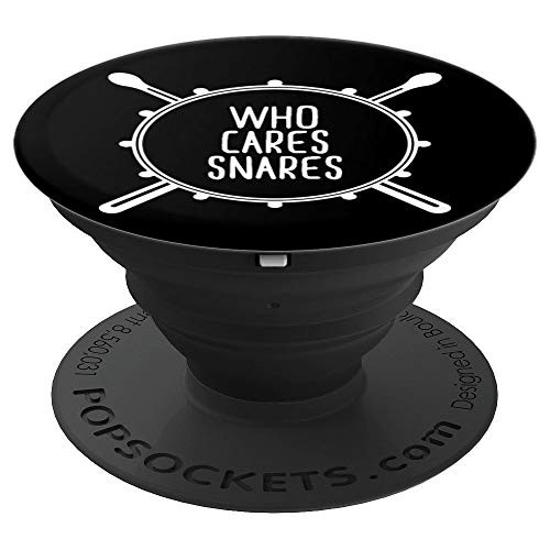 Drummer Who Cares Snares Drum PopSockets Grip and Stand for Phones and Tablets