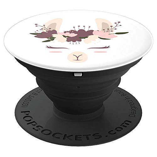 Pretty Southern Llama with Floral Flower Crown Eyelashes PopSockets Grip and Stand for Phones and Tablets Pretty Southern Llama with Floral Flower Crown Eyelashes PopSockets Grip and Stand for Phones and Tablets