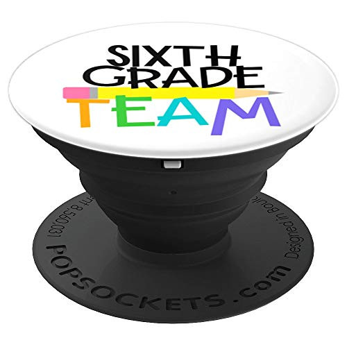 Sixth 6th Grade Squad Team Group Gift School Teacher 1st Day PopSockets Grip and Stand for Phones and Tablets