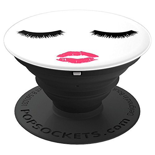 Eyelashes and Lips PopSockets Grip and Stand for Phones and Tablets