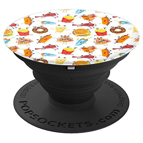 Fast Food Face Eye Pattern Design PopSockets Grip and Stand for Phones and Tablets