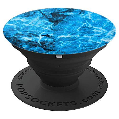 Lapis Lazuli Faux Stone Look Pop Socket PopSockets Grip and Stand for Phones and Tablets