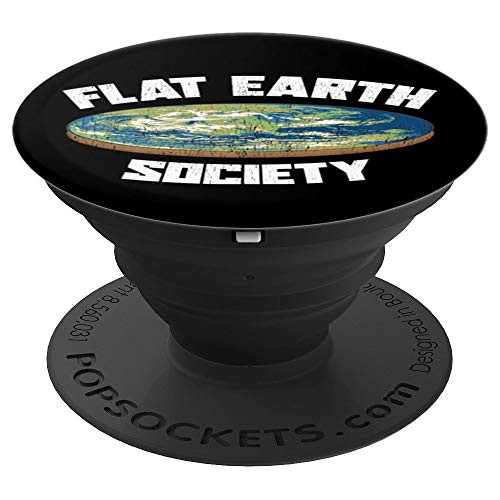 Flat Earth Society Funny Conspiracy Plot Secret Hoax Gift PopSockets Grip and Stand for Phones and Tablets