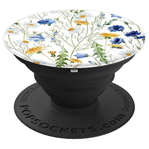 Spring Watercolor Flowers PopSockets Grip and Stand for Phones and Tablets