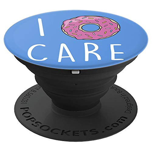 I Donut Care Pink Sprinkles Funny PopSockets Grip and Stand for Phones and Tablets