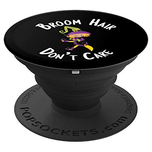Messy Broom Hair Don't Care Halloween Gift Costume PopSockets Grip and Stand for Phones and Tablets