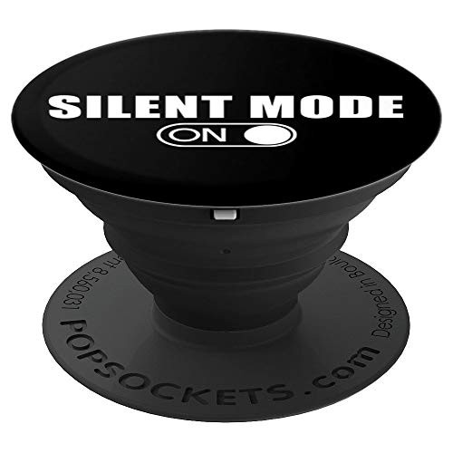 Funny Introverts Silent Mode Minimalist Men Introvert Gifts PopSockets Grip and Stand for Phones and Tablets