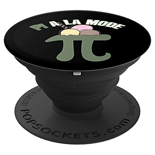 Pi A La Mode Funny Pi Day Ice Cream Pun Mathematics PopSockets Grip and Stand for Phones and Tablets
