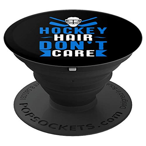 Funny Ice Hockey Player Gift - Hockey Hair Don't Care PopSockets Grip and Stand for Phones and Tablets Funny Ice Hockey Player Gift - Hockey Hair Don't Care PopSockets Grip and Stand for Phones and Tablets