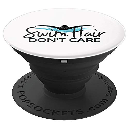 Swim hair dont care swim team swimmer funny swimming gift PopSockets Grip and Stand for Phones and Tablets Swim hair dont care swim team swimmer funny swimming gift PopSockets Grip and Stand for Phones and Tablets