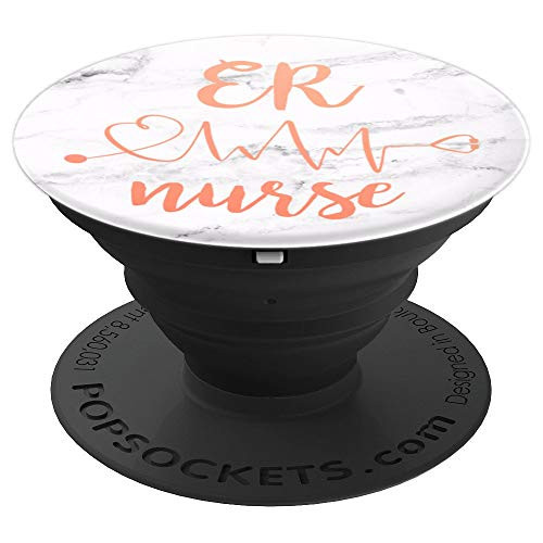 ER Nurse - Coral Stethoscope Marble Design PopSockets Grip and Stand for Phones and Tablets ER Nurse - Coral Stethoscope Marble Design PopSockets Grip and Stand for Phones and Tablets
