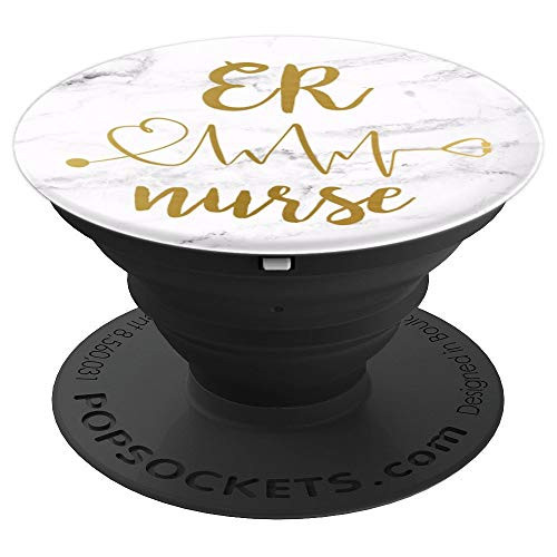 ER Nurse - Gold Stethoscope Marble Design PopSockets Grip and Stand for Phones and Tablets ER Nurse - Gold Stethoscope Marble Design PopSockets Grip and Stand for Phones and Tablets