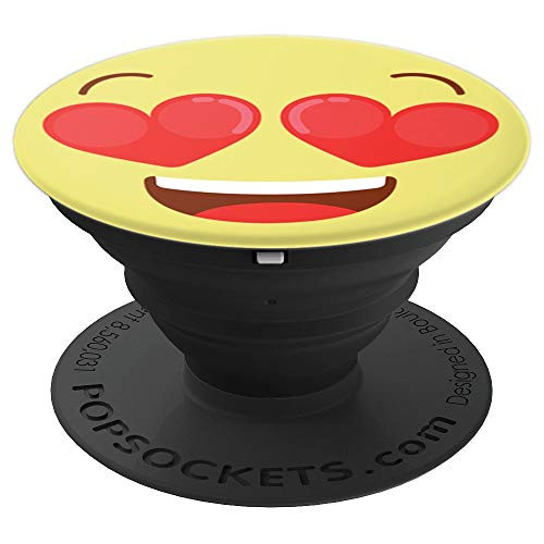 Heart Eyes Emoji PopSockets Grip and Stand for Phones and Tablets