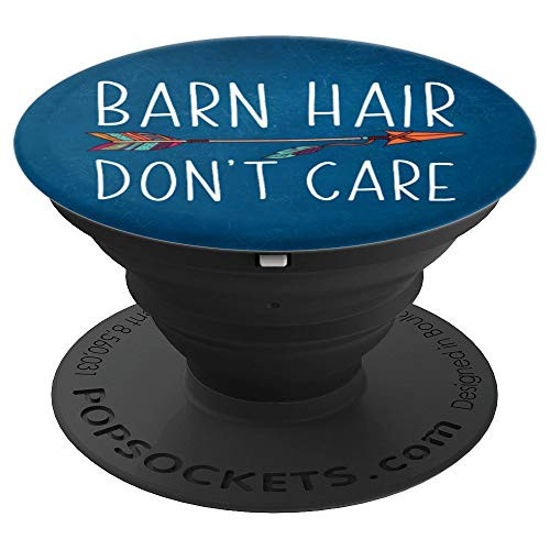 Equestrian Gift Horse Riding Barn Hair Don't Care PopSockets Grip and Stand for Phones and Tablets Equestrian Gift Horse Riding Barn Hair Don't Care PopSockets Grip and Stand for Phones and Tablets