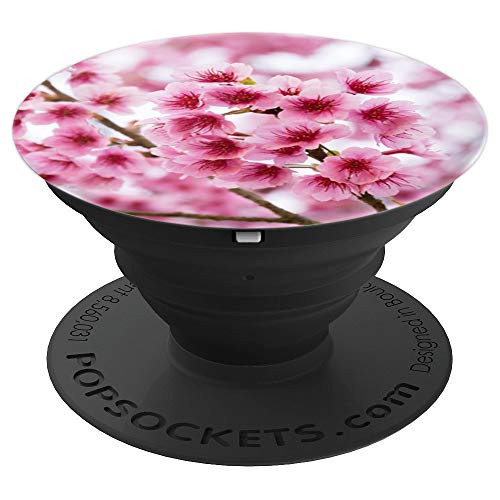 Pink Flowers Sakura Pop Mount Socket Japanese Cherry Blossom PopSockets Grip and Stand for Phones and Tablets