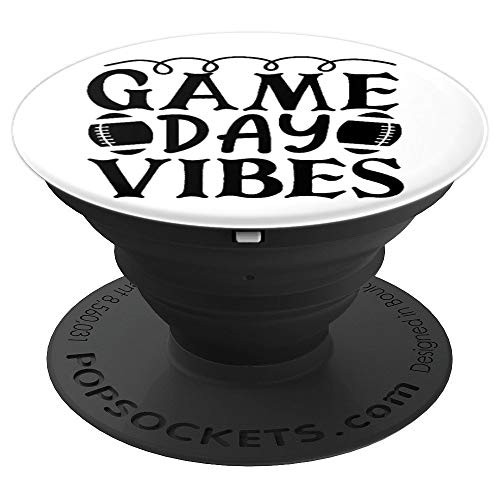 Football Fans Game Day Vibes Football Moms PopSockets Grip and Stand for Phones and Tablets