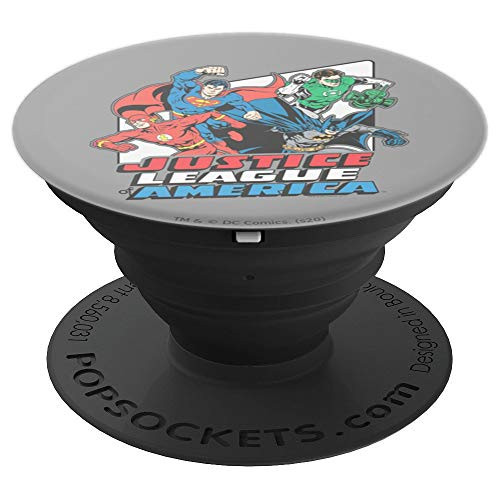 Justice League Four Against Crime PopSockets Grip and Stand for Phones and Tablets