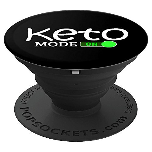 Keto Mode On Ketogenic Diet Ketosis Macros Gift Mobile Grip PopSockets Grip and Stand for Phones and Tablets
