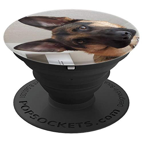 German Shepherd with Sideways Head PopSockets Grip and Stand for Phones and Tablets