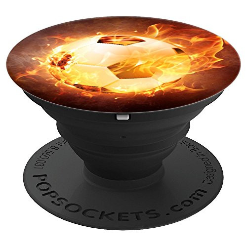 Fire Soccer, Fire Football PopSockets Grip and Stand for Phones and Tablets Fire Soccer, Fire Football PopSockets Grip and Stand for Phones and Tablets