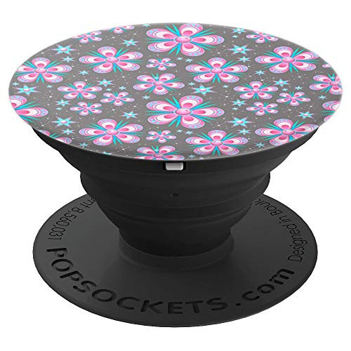 Pink and blue Flowers a gift for spring and flower lovers PopSockets Grip and Stand for Phones and Tablets Pink and blue Flowers a gift for spring and flower lovers PopSockets Grip and Stand for Phones and Tablets