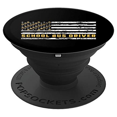Funny School Bus Driver Gift Driving Job Profession Gift PopSockets Grip and Stand for Phones and Tablets