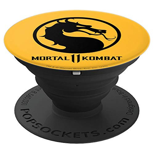 Mortal Kombat 11 Dragon Black Logo PopSockets Grip and Stand for Phones and Tablets