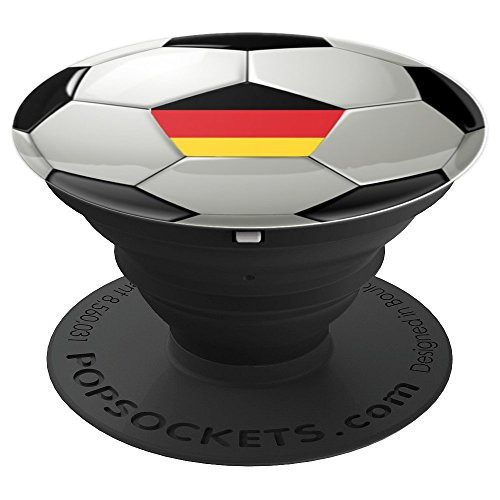 Germany Soccer German Flag on a Football PopSockets Grip and Stand for Phones and Tablets Germany Soccer German Flag on a Football PopSockets Grip and Stand for Phones and Tablets