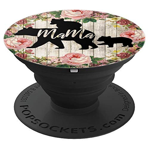 Mama Bear 2 Cubs Gift for Mom of Two Boys Twins Mothers Day PopSockets Grip and Stand for Phones and Tablets