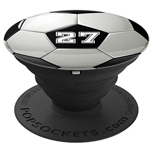 Soccer Ball #27 for Soccer or Football Player PopSockets Grip and Stand for Phones and Tablets Soccer Ball #27 for Soccer or Football Player PopSockets Grip and Stand for Phones and Tablets