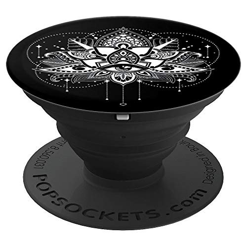 Lotus Flower Evil Eye Mandala PopSockets Grip and Stand for Phones and Tablets