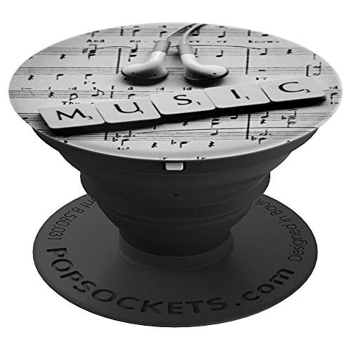 Funny Music Socket With Notes and Headphones for Music Lover PopSockets Grip and Stand for Phones and Tablets