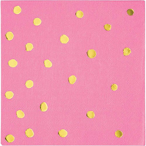 Creative Converting Hot Stamped Beverage Napkins, Multicolor