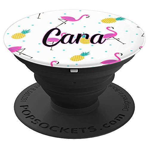 Cara Name Personalized Birthday Gift Flamingo PopSockets Grip and Stand for Phones and Tablets