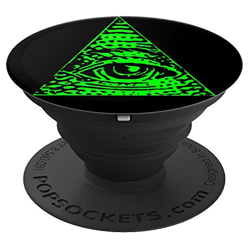 Rare Illuminati - Illuminati All Seeing Eye Money Pyramid PopSockets Grip and Stand for Phones and Tablets