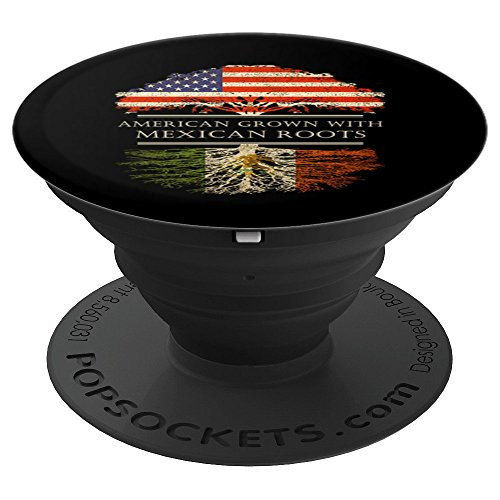 Mexican Roots American Grown Fathers Day Gift PopSockets Grip and Stand for Phones and Tablets