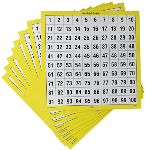 Didax Educational Resources Hundreds Boards (Set of 10)