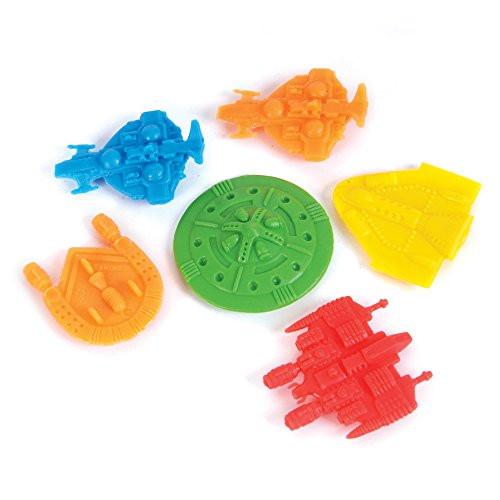 RINCO Pack 144 Space Ships 1.5 Inch Plastic Ufos in Assorted Colors RINCO Pack 144 Space Ships 1.5 Inch Plastic Ufos in Assorted Colors