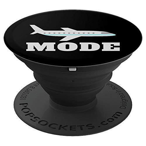 Airplane Mode Travel Vacation Wanderlust Airport Gift PopSockets Grip and Stand for Phones and Tablets