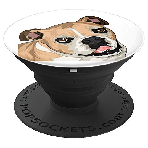 Smiling English Bulldog Cute Design PopSockets Grip and Stand for Phones and Tablets