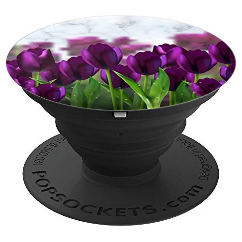 PURPLE TULIP FLOWERS BLOOMS IN SPRING PopSockets Grip and Stand for Phones and Tablets PURPLE TULIP FLOWERS BLOOMS IN SPRING PopSockets Grip and Stand for Phones and Tablets