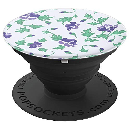 BLOSSOM SPRING FLOWER IN LILAC PURPLE WITH GREEN LEAVES PopSockets Grip and Stand for Phones and Tablets BLOSSOM SPRING FLOWER IN LILAC PURPLE WITH GREEN LEAVES PopSockets Grip and Stand for Phones and Tablets