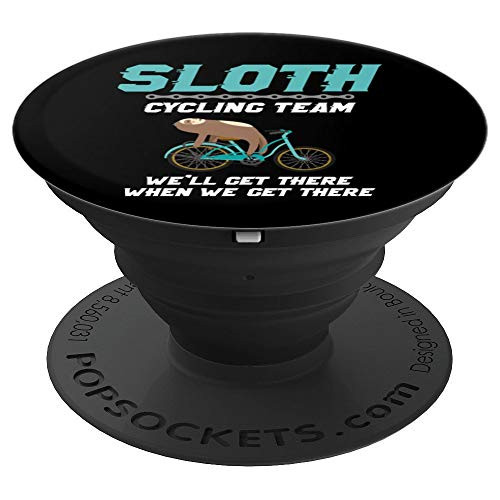 Funny Sloth Cycling Team Mode Merchandise Gift Men Women Kid PopSockets Grip and Stand for Phones and Tablets