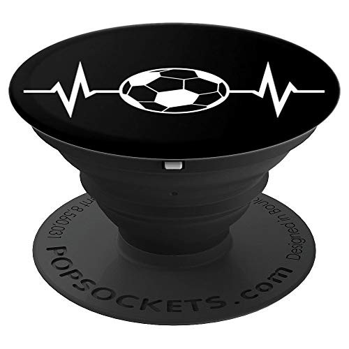 Soccer Ball Heartbeat Pulse Gift Fan Player Coach Team Lover PopSockets Grip and Stand for Phones and Tablets Soccer Ball Heartbeat Pulse Gift Fan Player Coach Team Lover PopSockets Grip and Stand for Phones and Tablets