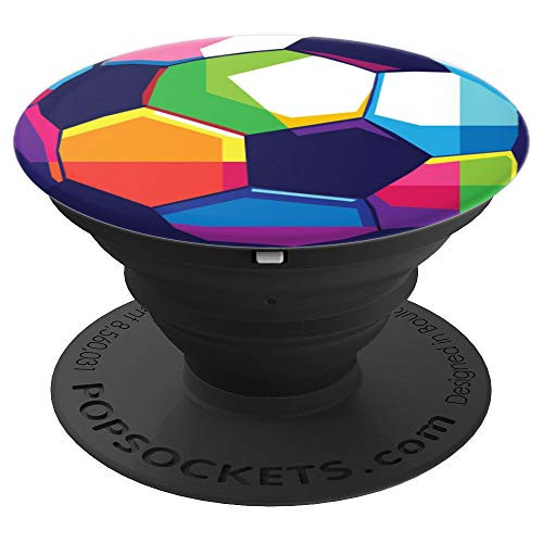 Colorful Soccer Ball for Soccer Lovers Gift Rainbow Soccer PopSockets Grip and Stand for Phones and Tablets Colorful Soccer Ball for Soccer Lovers Gift Rainbow Soccer PopSockets Grip and Stand for Phones and Tablets