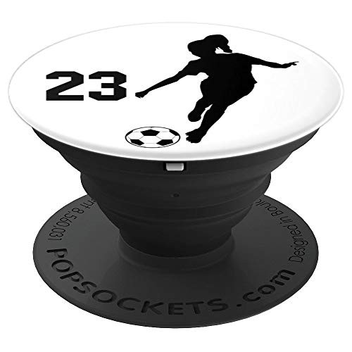 Number 23, #23, Soccer Gifts for Women, Girls, Teens, PopSockets Grip and Stand for Phones and Tablets Number 23, #23, Soccer Gifts for Women, Girls, Teens, PopSockets Grip and Stand for Phones and Tablets