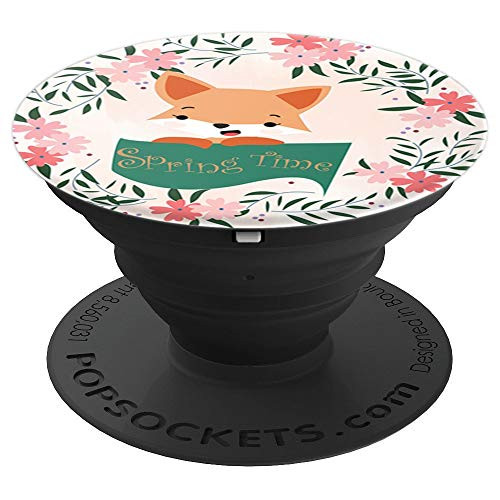 Cute Spring Time Fox PopSockets Grip and Stand for Phones and Tablets