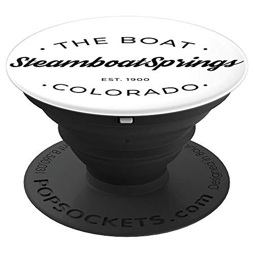 Steamboat Springs Colorado The Boat Retro Design PopSockets Grip and Stand for Phones and Tablets