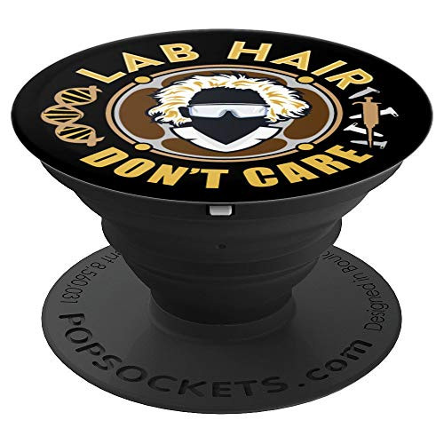 Lab Hair Don't Care Funny DNA Molecular Biology and Genetics PopSockets Grip and Stand for Phones and Tablets