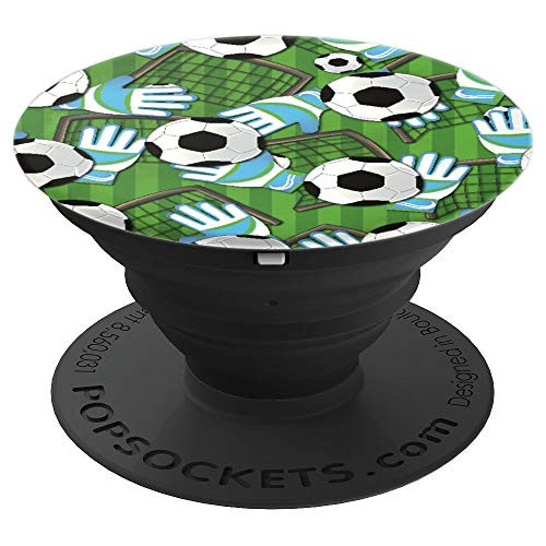Soccer Decor Patterns Goalie PopSockets Grip and Stand for Phones and Tablets Soccer Decor Patterns Goalie PopSockets Grip and Stand for Phones and Tablets
